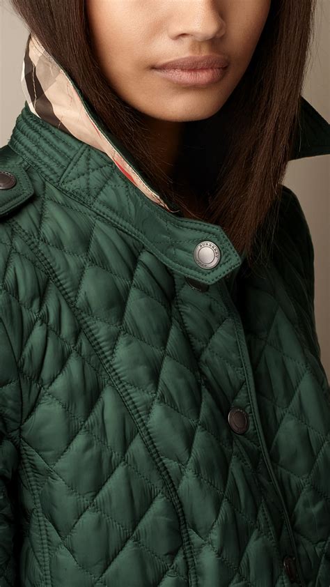 burberry green jacket|burberry quilted down jacket.